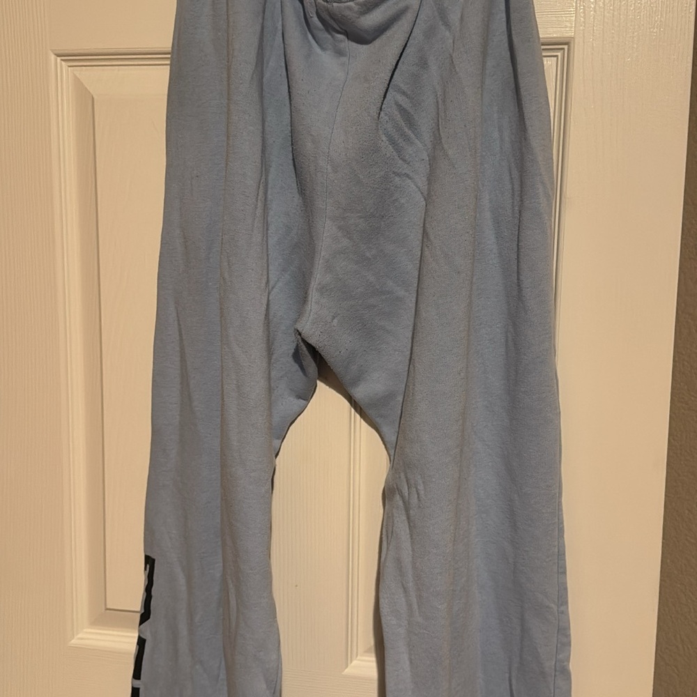 Light Blue Lounge Pants with Side Graphic